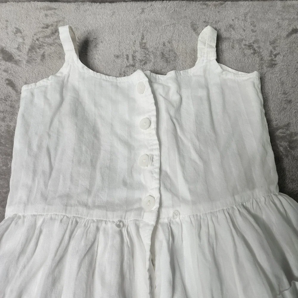 Hope & Henry Girls Sz 8 Lined Midi Dress Organic Cotton Button Down